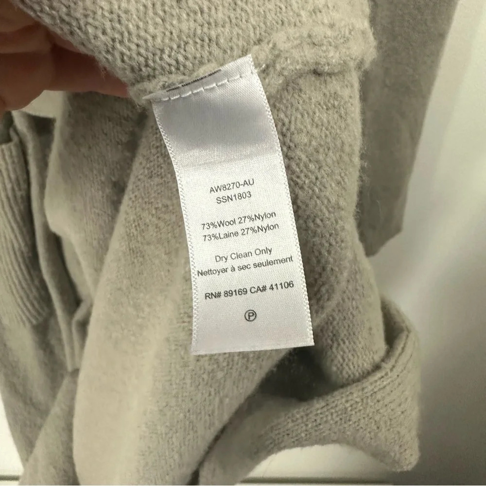 ATM Anthony Thomas Melillo Gray Long Sleeve Long Line Wool Duster Cardigan - Picture 8 of 9